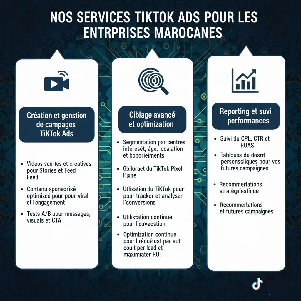 Nos services TikTok Ads pour les entreprises marocaines